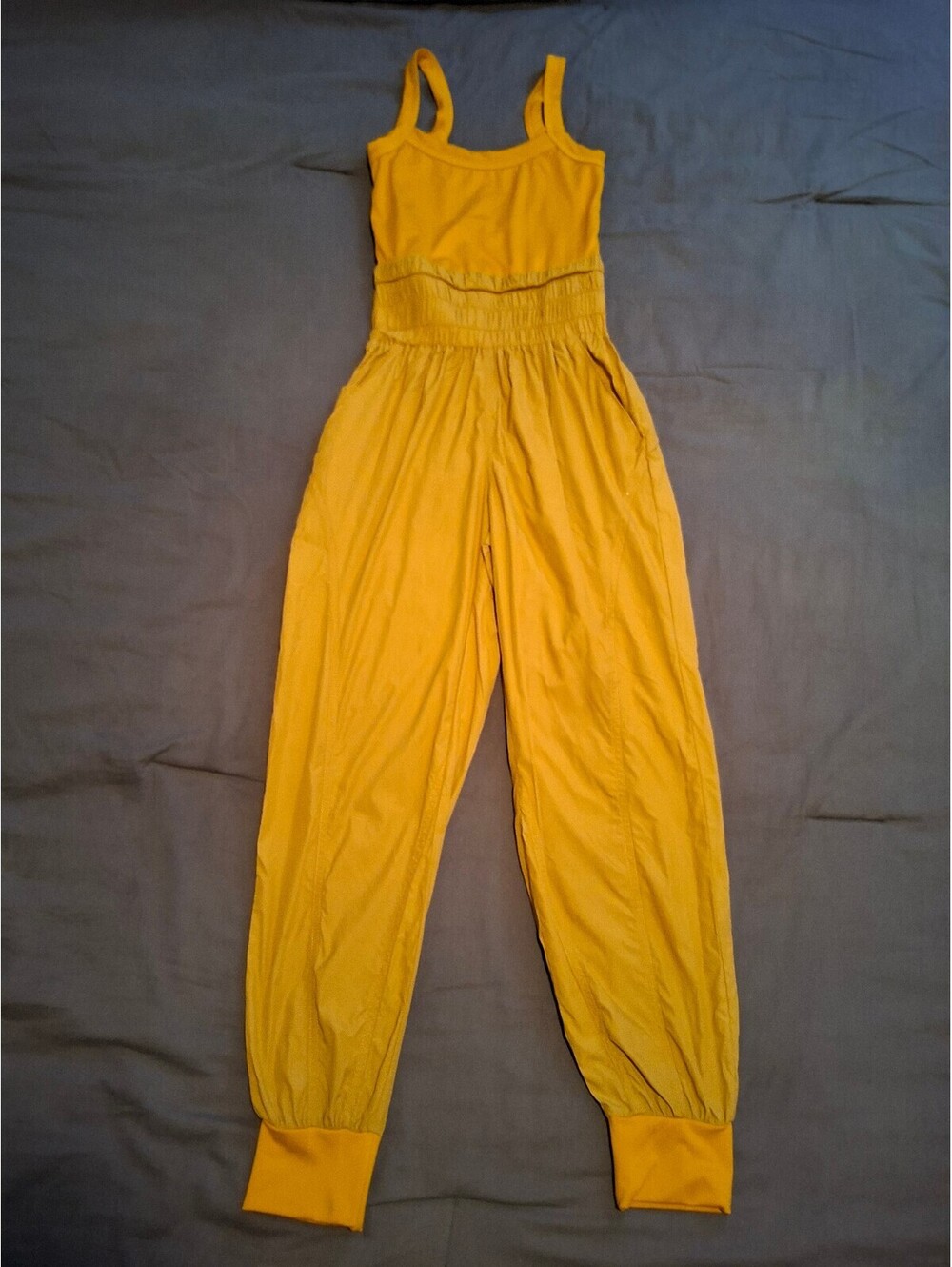 Mustard Yellow Tank Jogger Jumpsuit Urban Outfitters XS